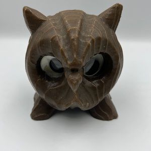 Resin owl, with big eyes, brown, unique owl, owl figurines